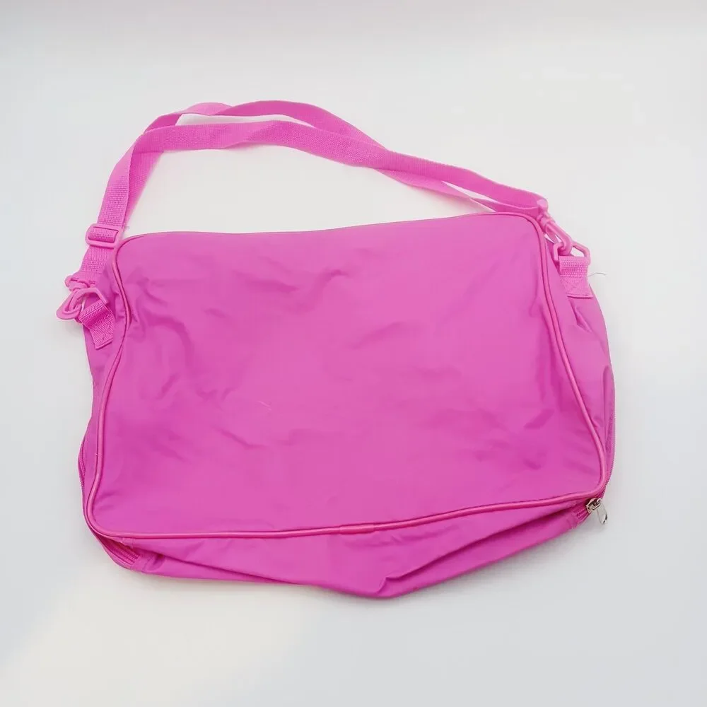 Vtg Barbie Shoulder Bag Vinyl Butterflies Overnight PJ Skate Doll Clothes Bag